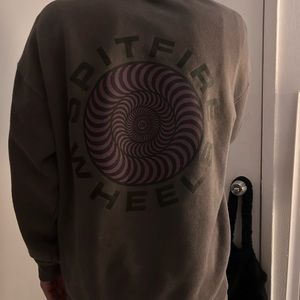 Gray and purple spitfire wheels hoodie